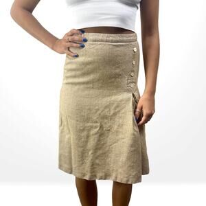 PAUL AND JOE Vintage 90’s Beige Fitted Midi Skirt